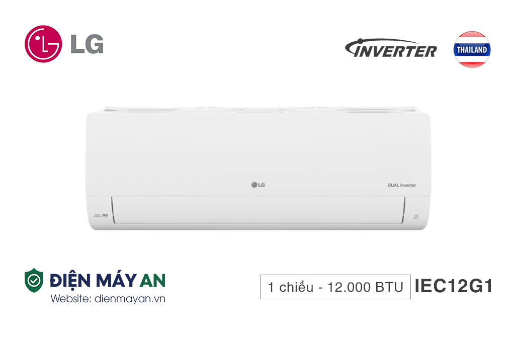 Điều Hòa LG Inverter 12000 BTU 1 Chiều IEC12G1 - Model 2025